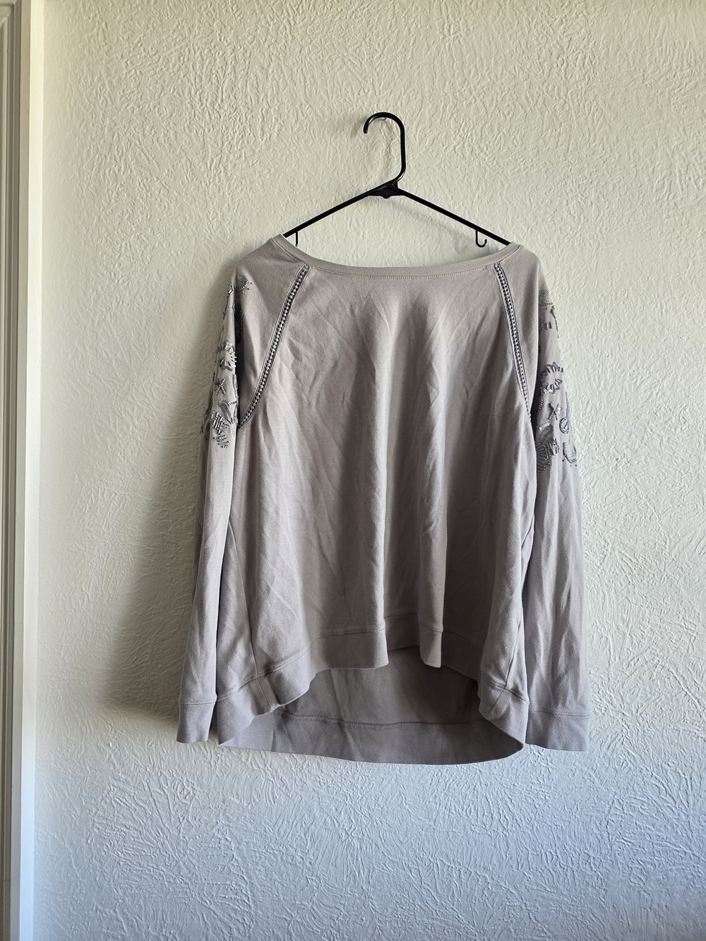 Crown & Ivy Embroidered Great Long Sleeve Shirt